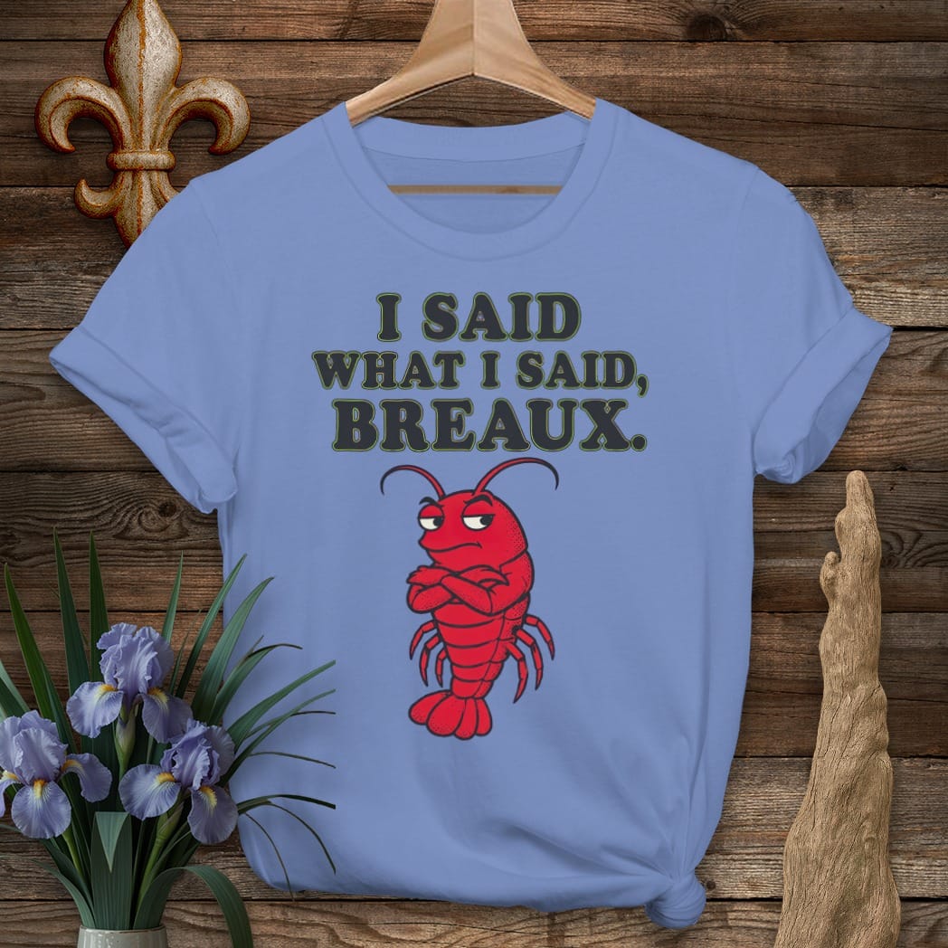 S / Iris Louisiana Said What I Said Breaux T-Shirt by Laissez Faire Wear
