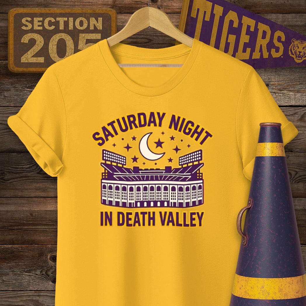 S / Gold Louisiana Saturday Night T-Shirt by Laissez Faire Wear