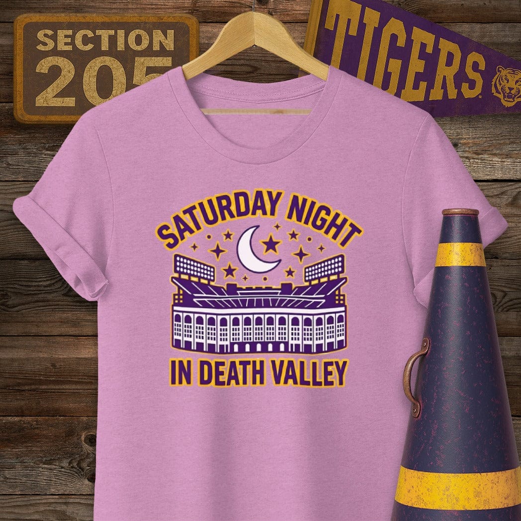S / Heather Radiant Orchid Louisiana Saturday Night T-Shirt by Laissez Faire Wear