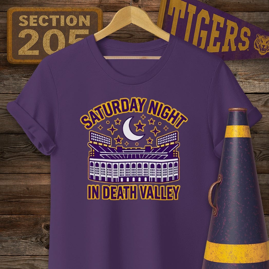 S / Purple Louisiana Saturday Night T-Shirt by Laissez Faire Wear