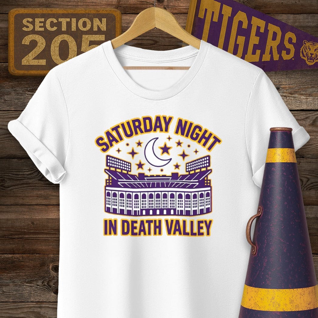 S / White Louisiana Saturday Night T-Shirt by Laissez Faire Wear