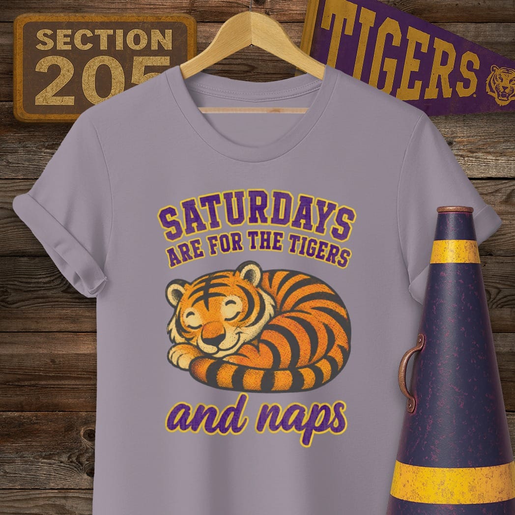 S / Paragon Louisiana Saturdays are for Tigers T-Shirt by Laissez Faire Wear