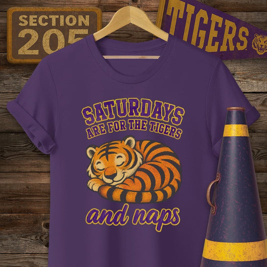 S / Purple Louisiana Saturdays are for Tigers T-Shirt by Laissez Faire Wear