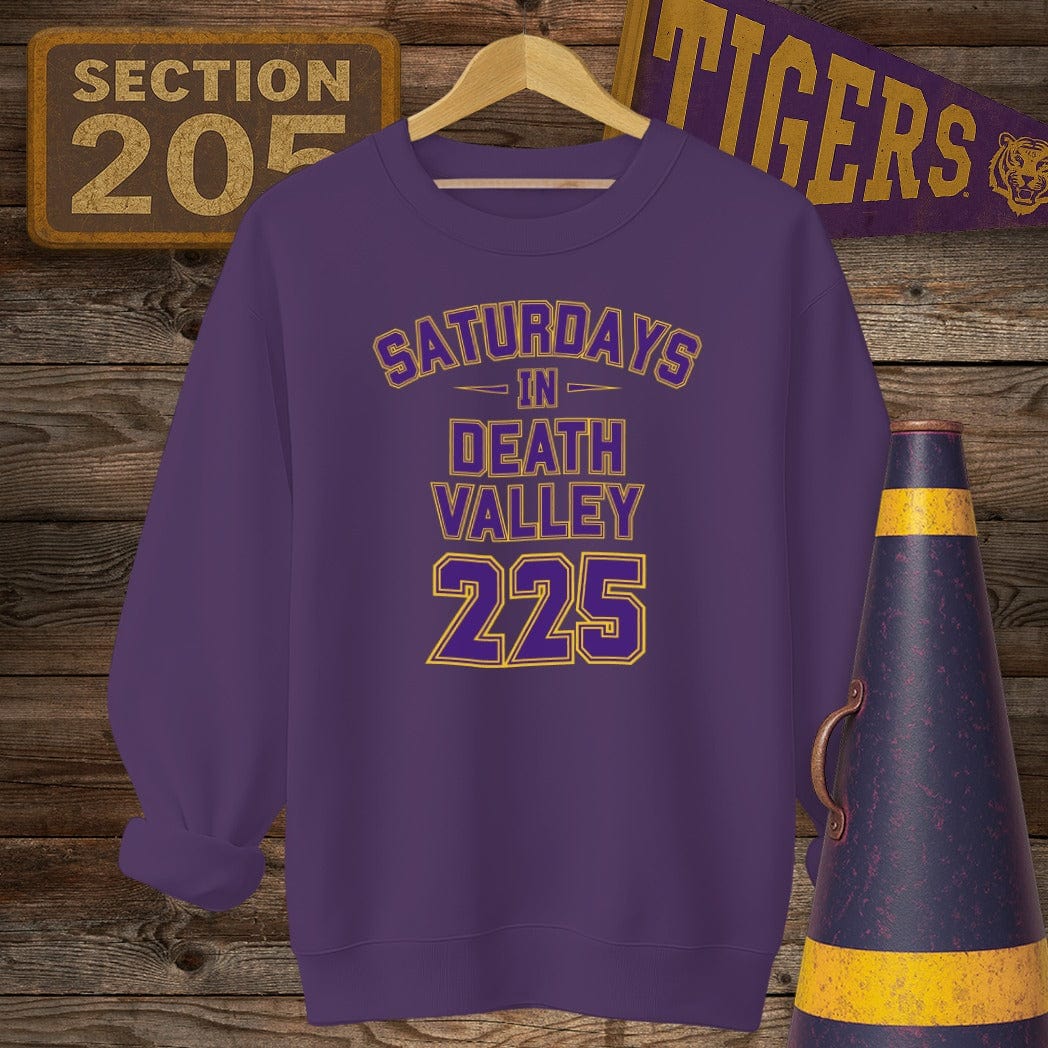 S / Purple Louisiana Saturdays In Death Valley 225 Game Day Sweatshirt by Laissez Faire Wear