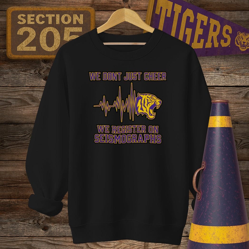 S / Black Louisiana Seismograph Sweatshirt by Laissez Faire Wear