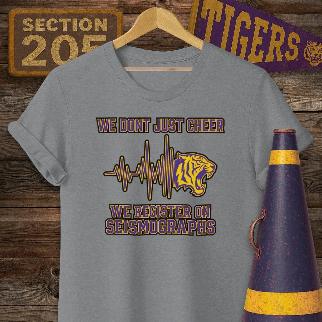 S / Graphite Heather Louisiana Seismograph T-Shirt by Laissez Faire Wear