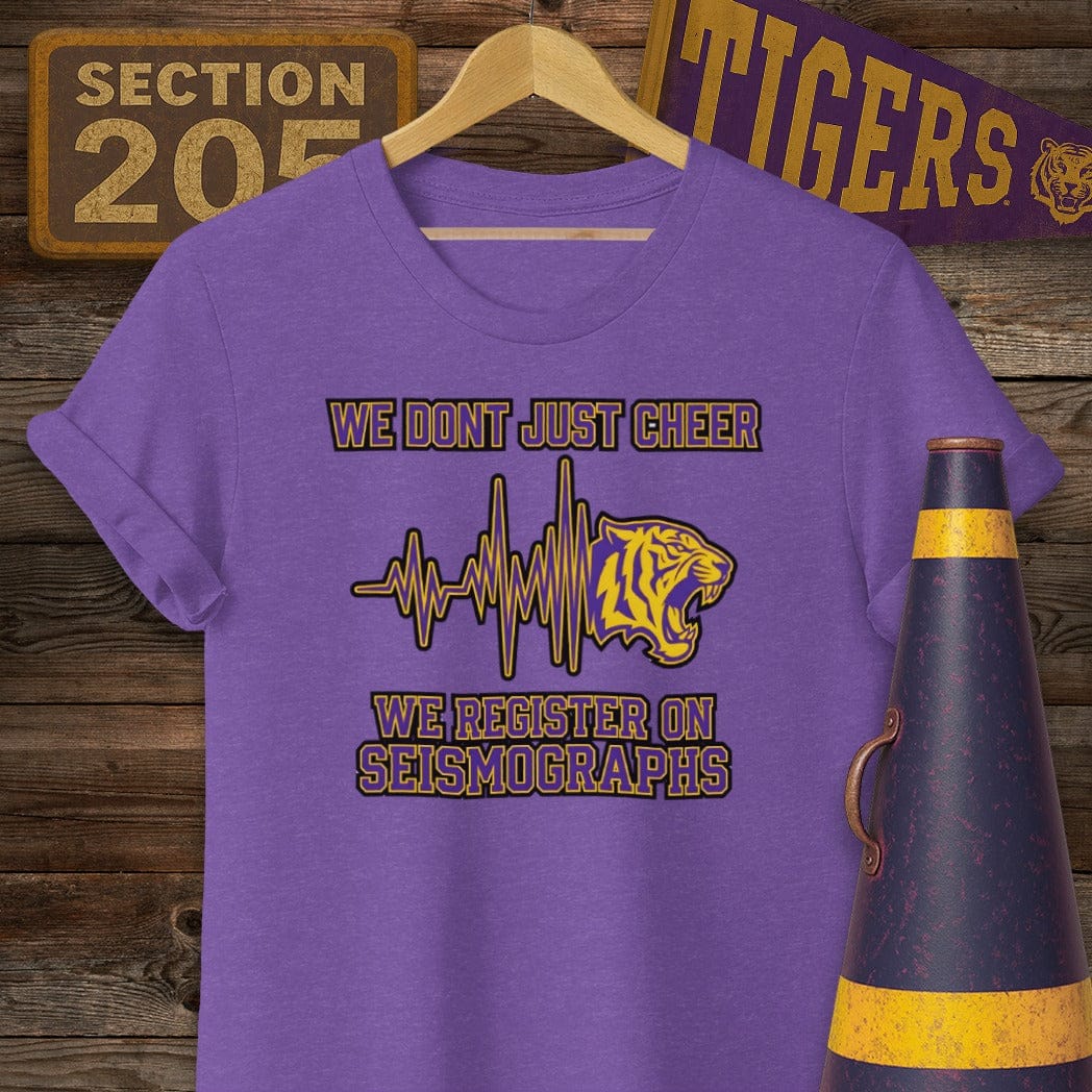 S / Heather Purple Louisiana Seismograph T-Shirt by Laissez Faire Wear