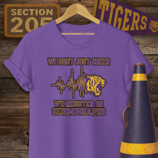 S / Heather Purple Louisiana Seismograph T-Shirt by Laissez Faire Wear