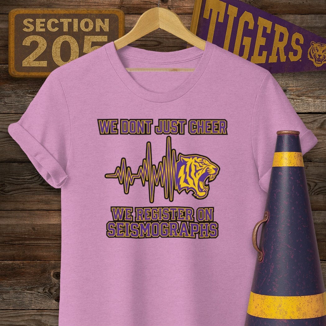 S / Heather Radiant Orchid Louisiana Seismograph T-Shirt by Laissez Faire Wear