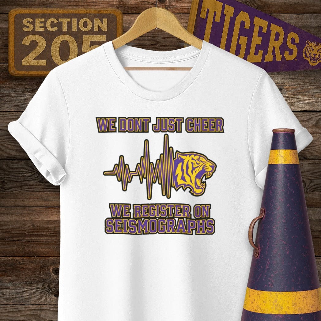 S / White Louisiana Seismograph T-Shirt by Laissez Faire Wear