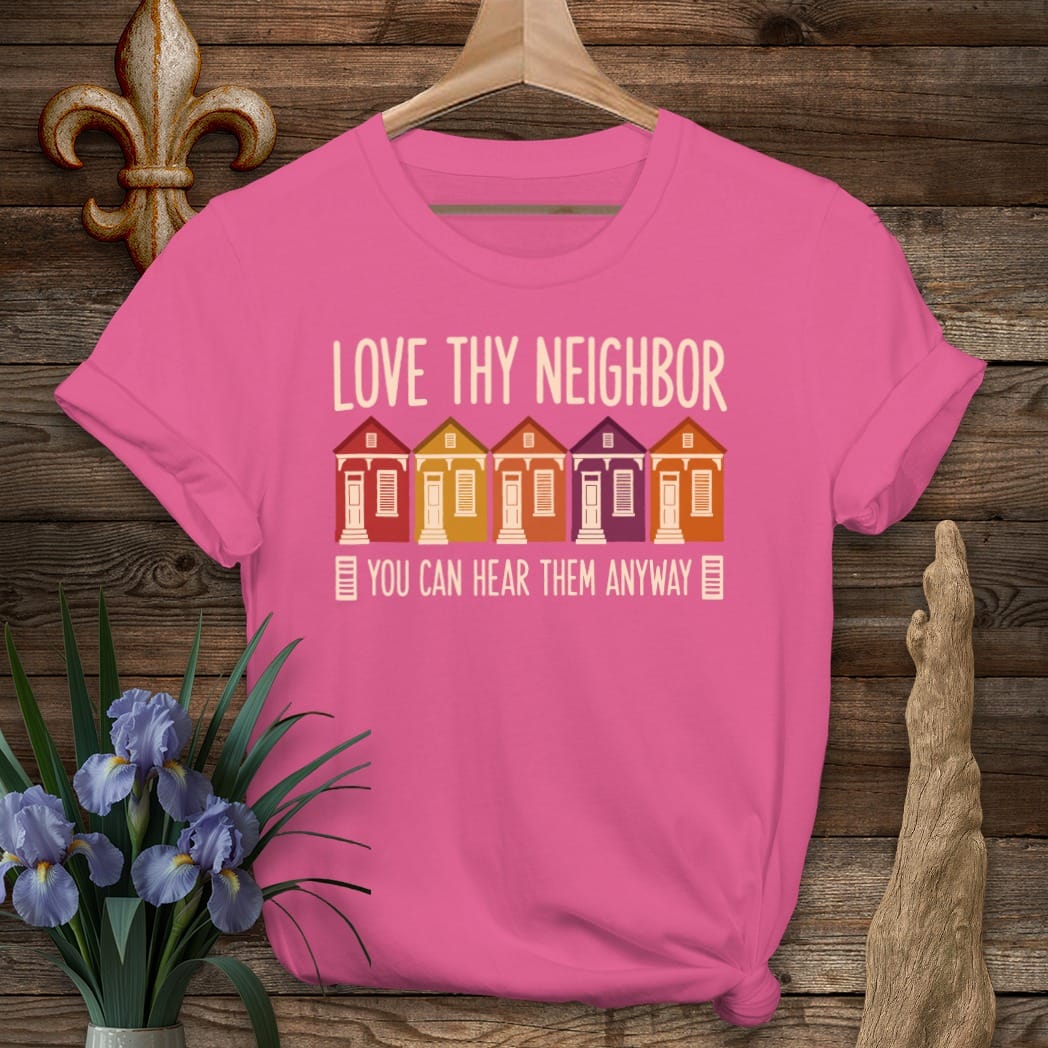 S / Heliconia Louisiana Shotgun Neighbors T-Shirt by Laissez Faire Wear