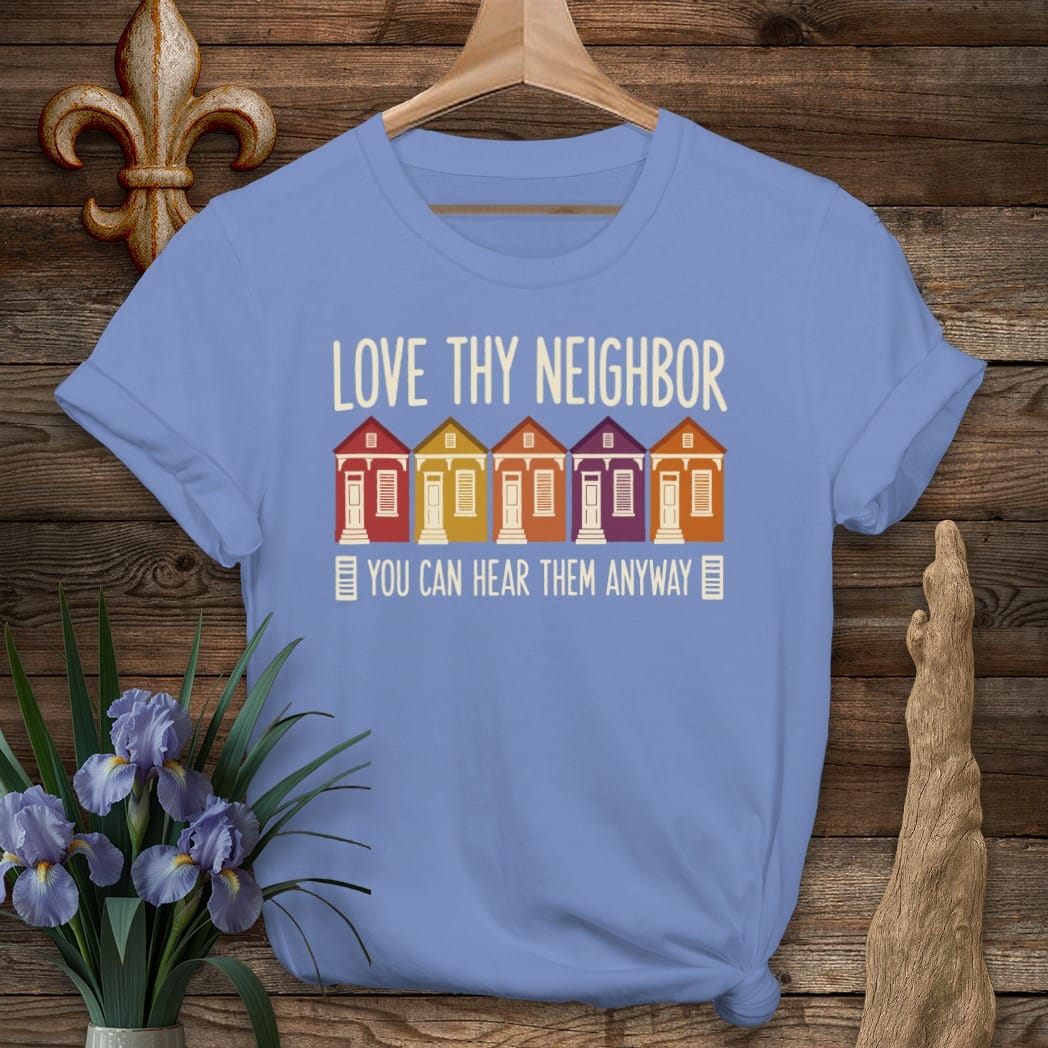 S / Iris Louisiana Shotgun Neighbors T-Shirt by Laissez Faire Wear