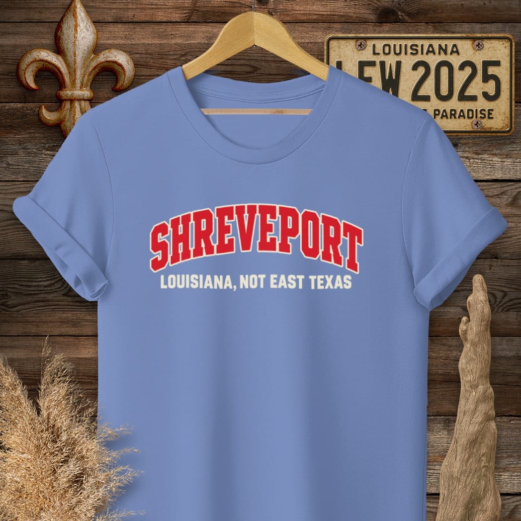 S / Iris Louisiana Shreveport, Not East Texas T-Shirt by Laissez Faire Wear