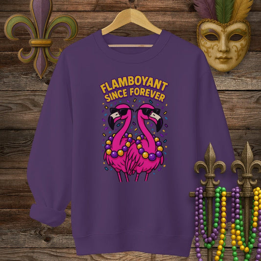 S / Purple Louisiana Spanish Town Sweatshirt by Laissez Faire Wear