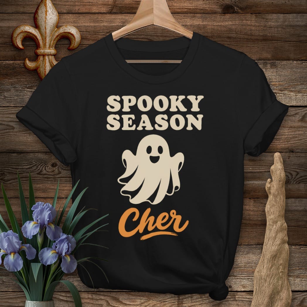 S / Black Louisiana Spooky Season T-Shirt by Laissez Faire Wear