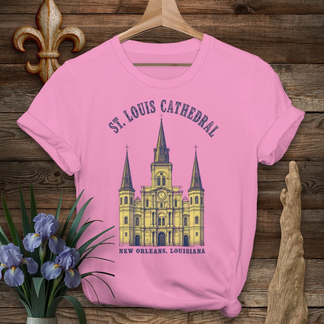S / Azalea Louisiana St. Louis Cathedral T-Shirt by Laissez Faire Wear