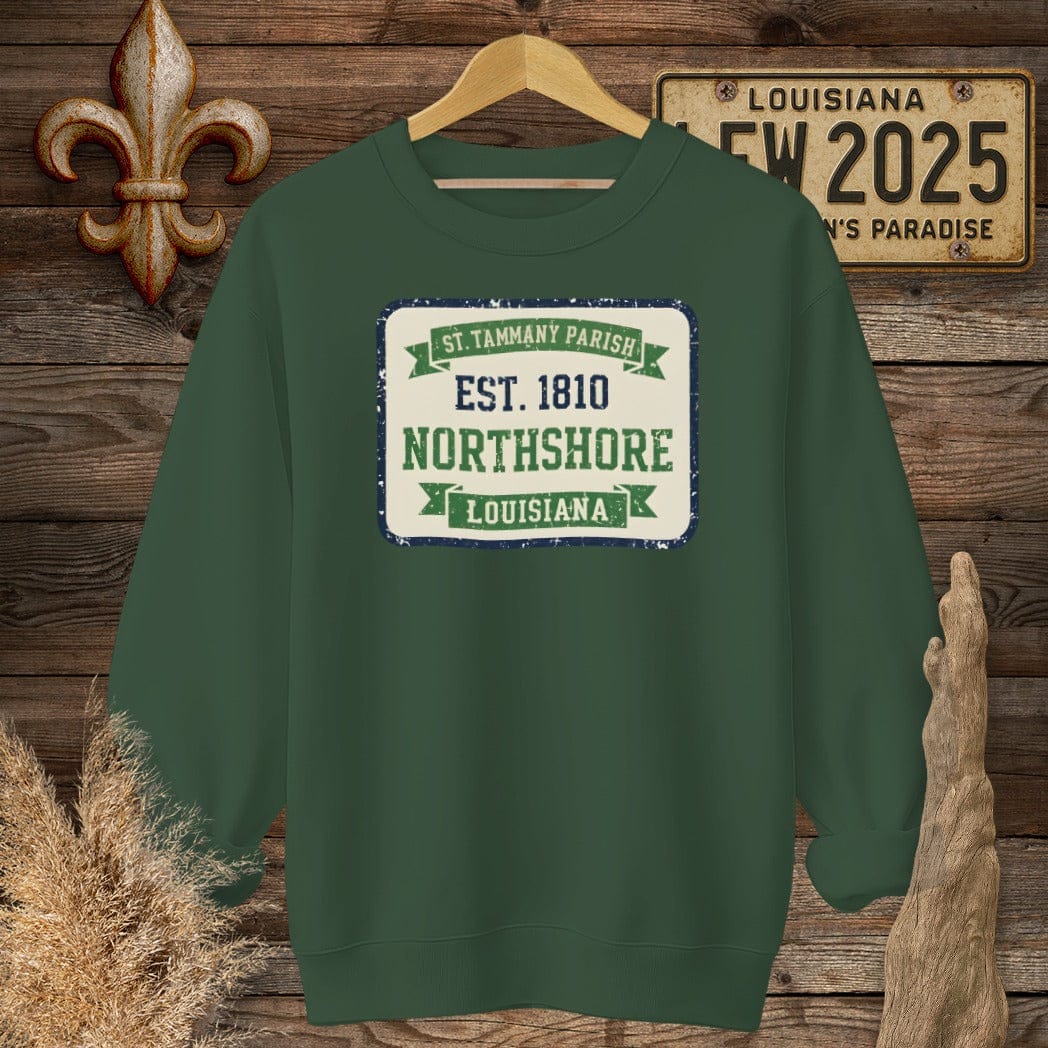 S / Forest Green Louisiana St. Tammany Parish Sweatshirt by Laissez Faire Wear