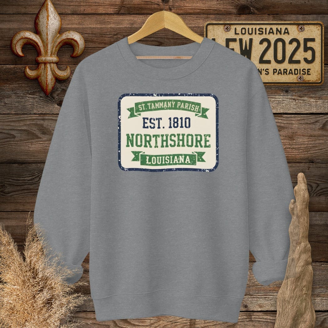 S / Graphite Heather Louisiana St. Tammany Parish Sweatshirt by Laissez Faire Wear
