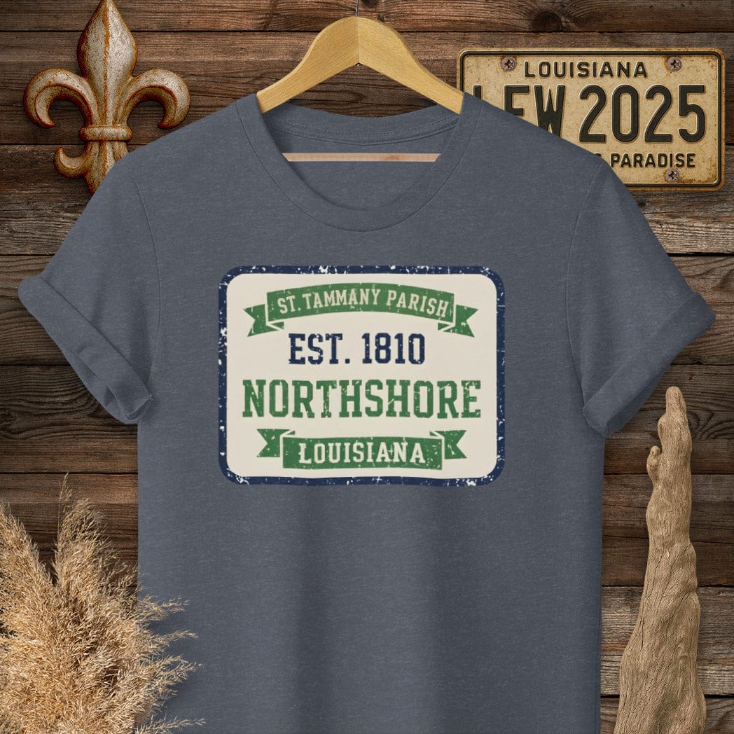S / Heather Navy Louisiana St. Tammany Parish T-Shirt by Laissez Faire Wear