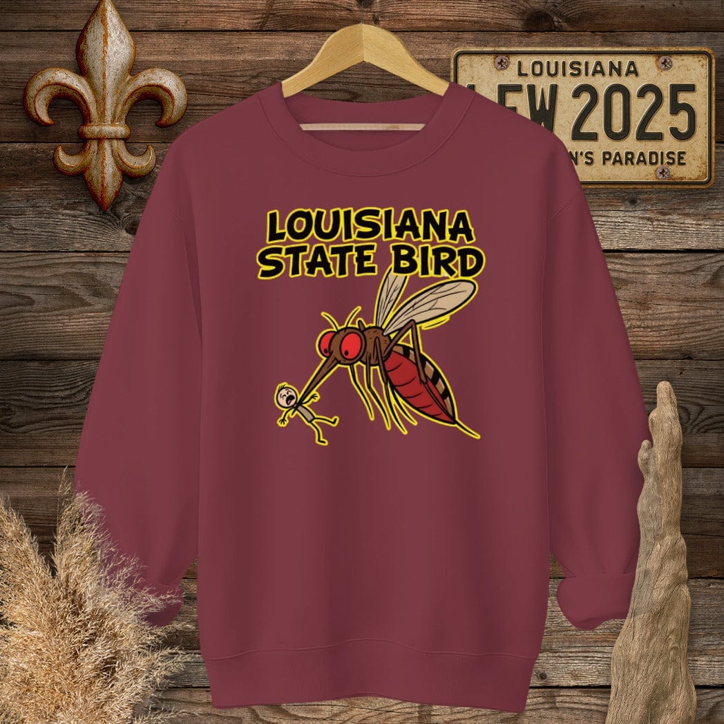 S / Garnet Louisiana State Bird Sweatshirt by Laissez Faire Wear