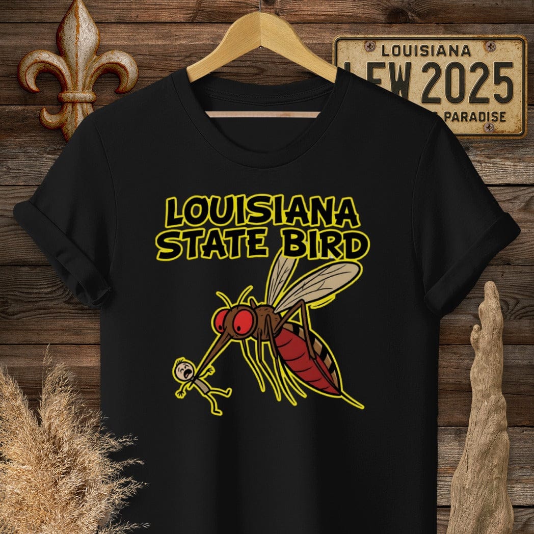 S / Black Louisiana State Bird T-Shirt by Laissez Faire Wear
