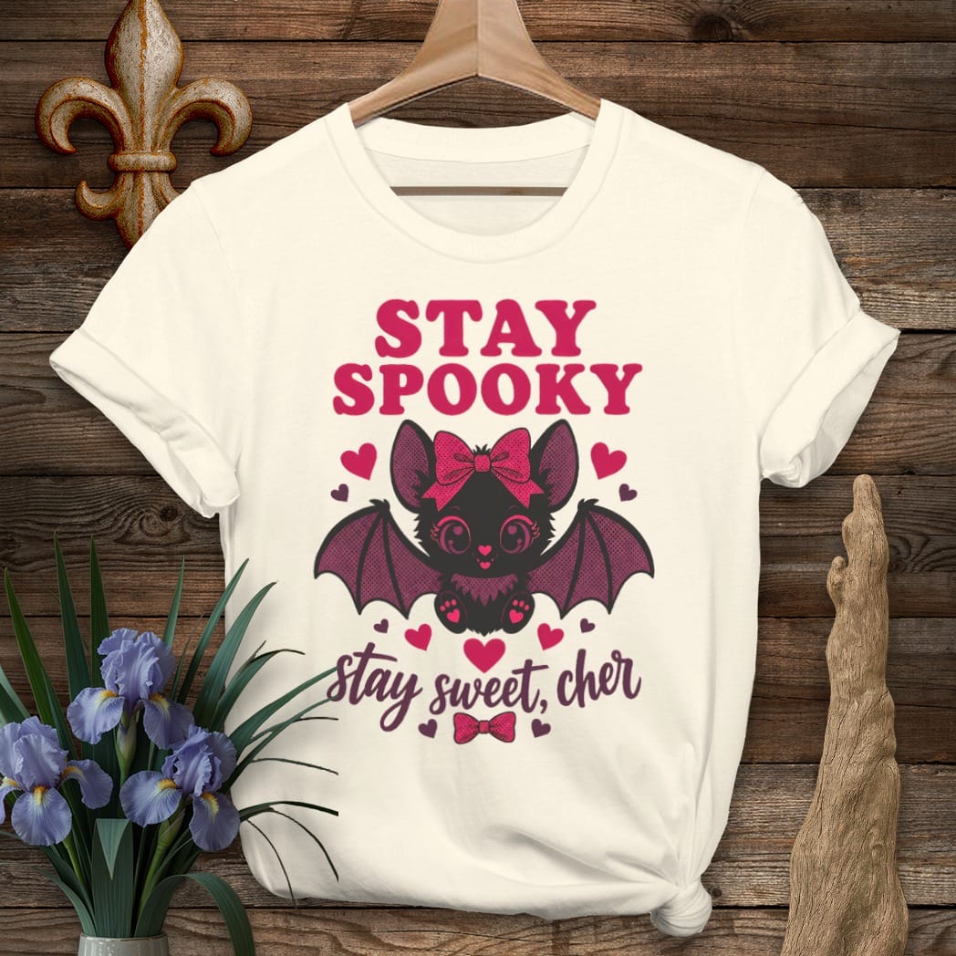 S / Natural Louisiana Stay Spooky T-Shirt by Laissez Faire Wear