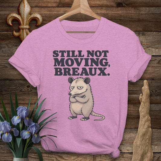 S / Heather Radiant Orchid Louisiana Still Not Moving Breaux T-Shirt by Laissez Faire Wear