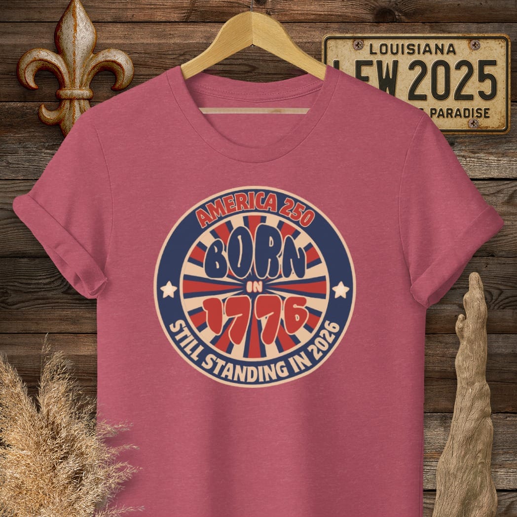 S / Heather Cardinal Louisiana Still Standing Since 1776 T-Shirt by Laissez Faire Wear