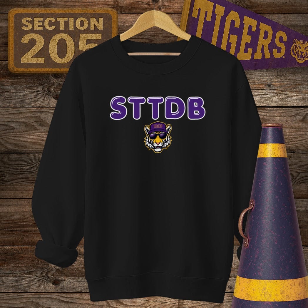 S / Black Louisiana STTDB Game Day Sweatshirt by Laissez Faire Wear