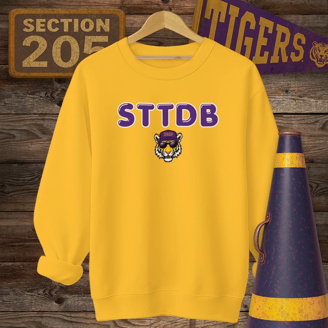 S / Gold Louisiana STTDB Game Day Sweatshirt by Laissez Faire Wear