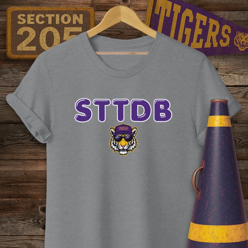 S / Graphite Heather Louisiana STTDB Game Day T-Shirt by Laissez Faire Wear