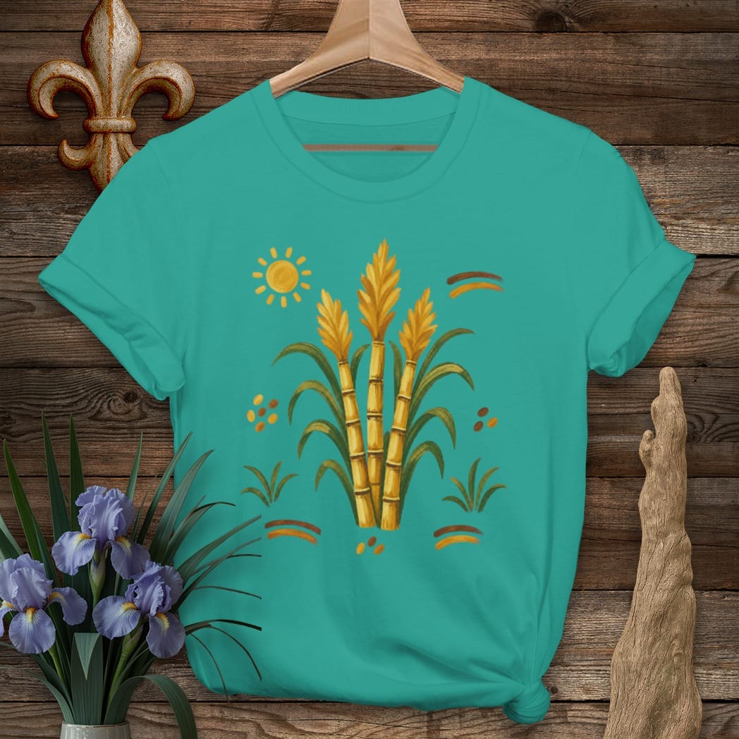 S / Jade Dome Louisiana Sugarcane Season T-Shirt by Laissez Faire Wear