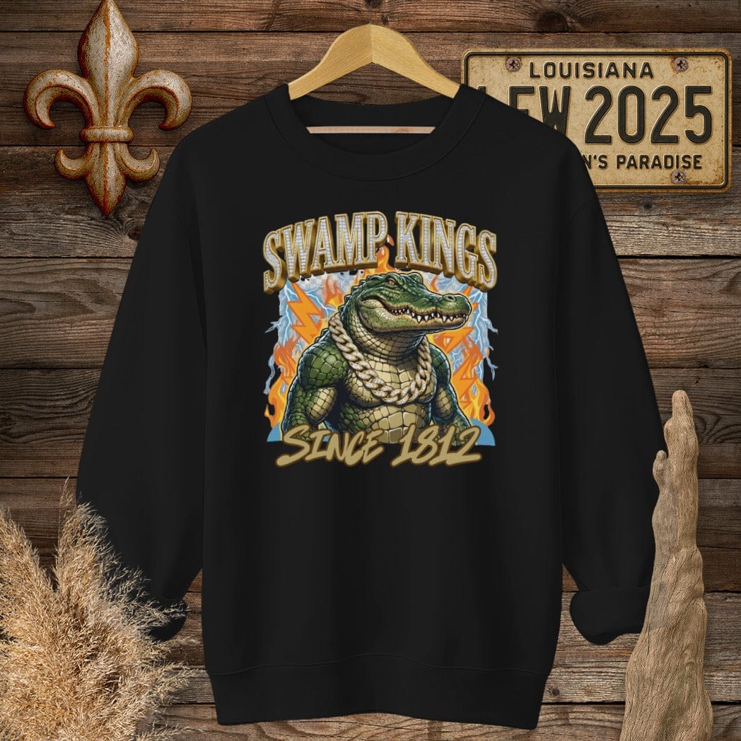 S / Black Louisiana Swamp Kings Street Wear Sweatshirt by Laissez Faire Wear