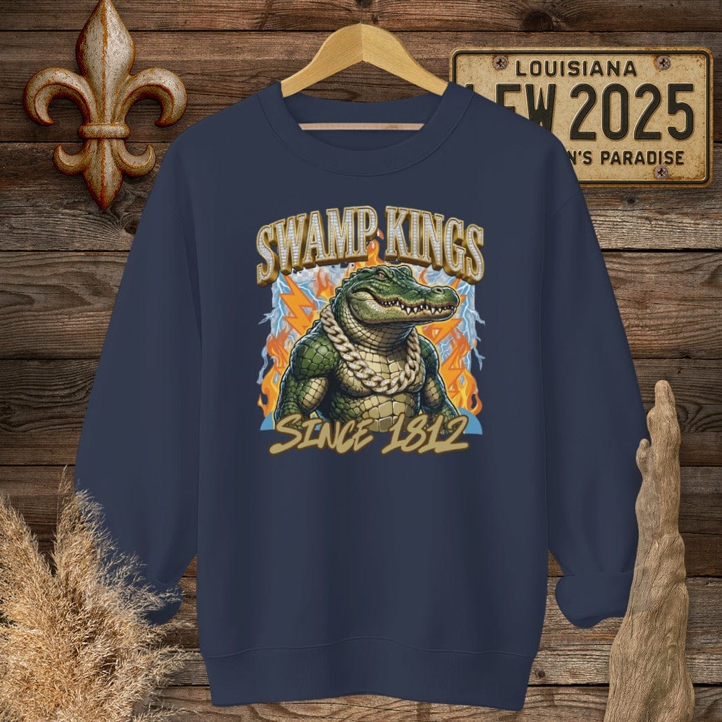 S / Navy Louisiana Swamp Kings Street Wear Sweatshirt by Laissez Faire Wear
