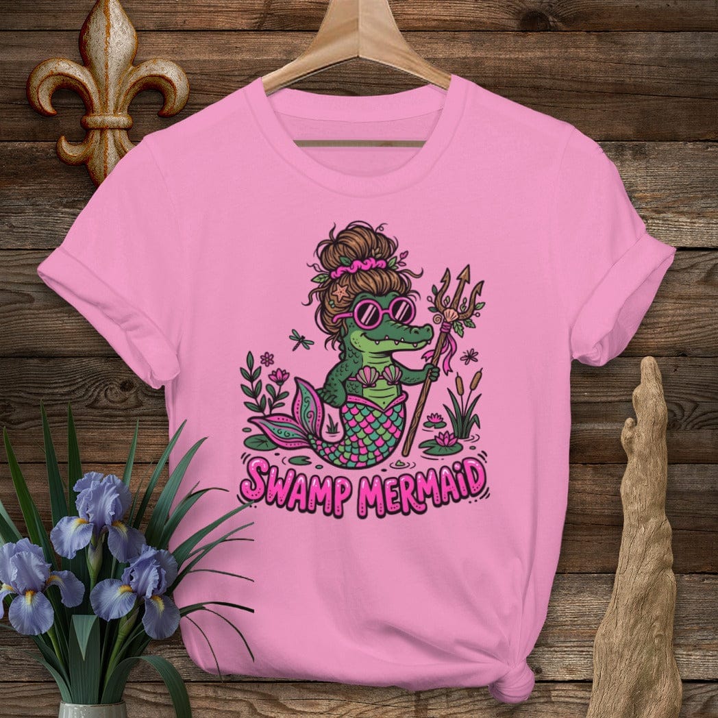 S / Azalea Louisiana Swamp Mermaid T-Shirt by Laissez Faire Wear