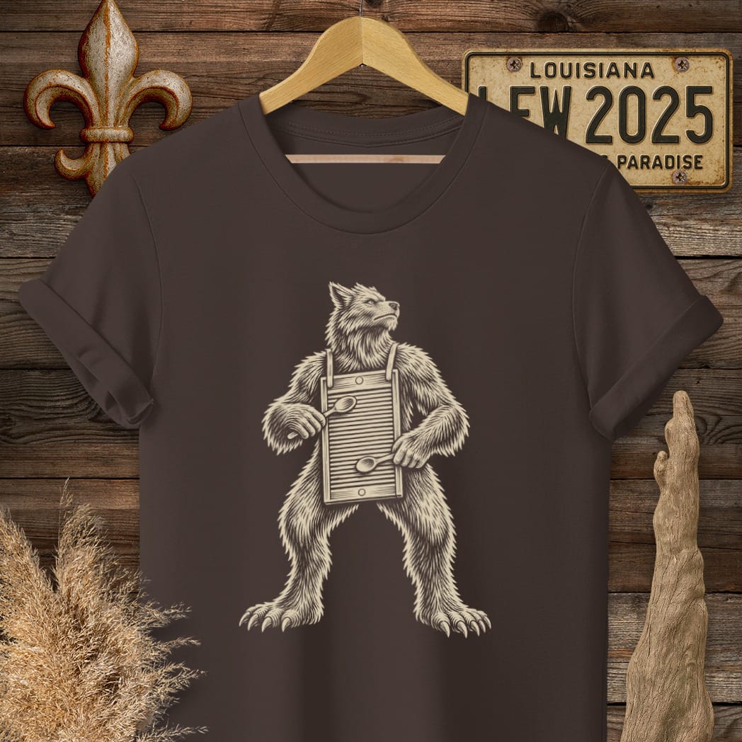 Dark Chocolate / S Louisiana Swamp Solo T-Shirt by Laissez Faire Wear