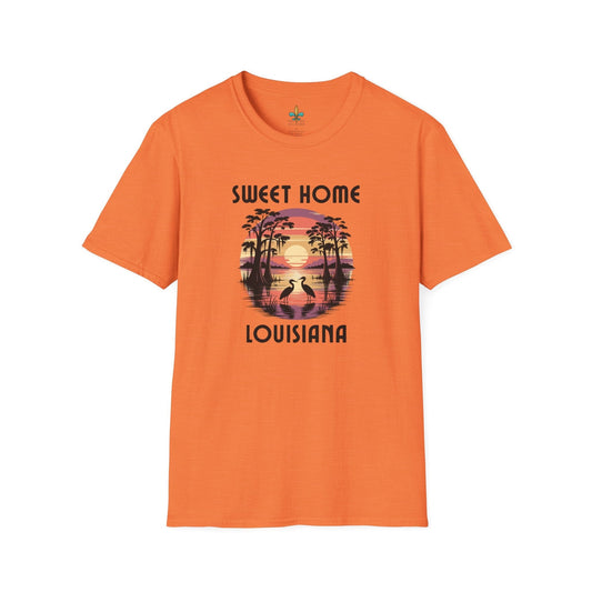 Heather Orange / S Louisiana "Sweet Home Louisiana" Expression T-Shirt by Laissez Faire Wear