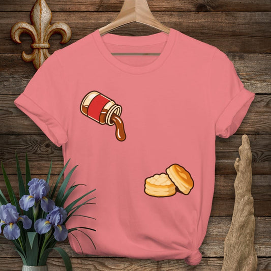 S / Coral Silk Louisiana Syrup Takes Its Time T-Shirt by Laissez Faire Wear