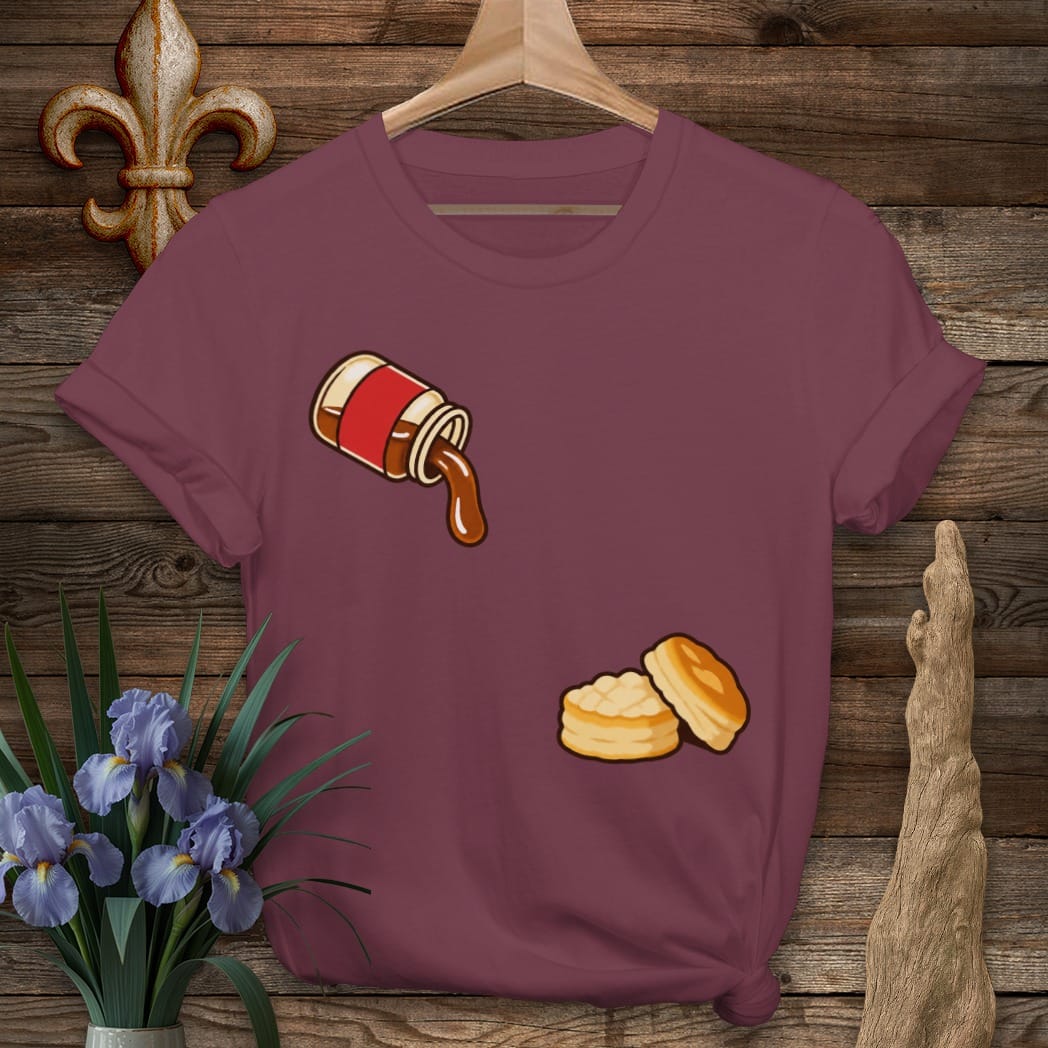 S / Maroon Louisiana Syrup Takes Its Time T-Shirt by Laissez Faire Wear