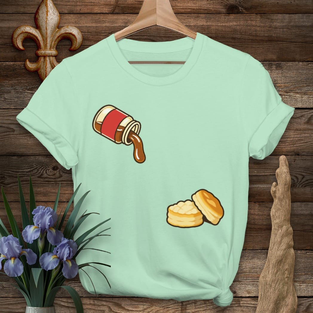 S / Mint Green Louisiana Syrup Takes Its Time T-Shirt by Laissez Faire Wear