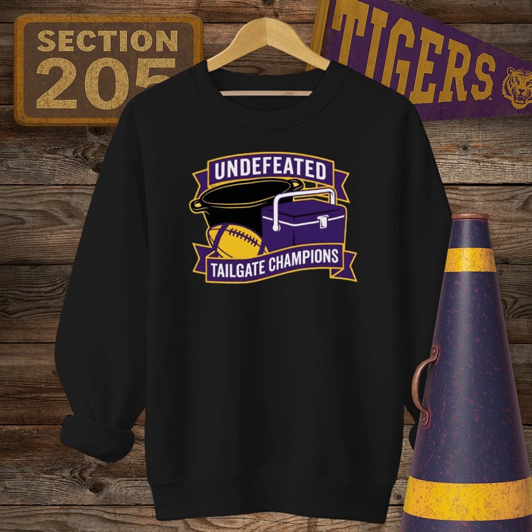 S / Black Louisiana Tailgate Champions Sweatshirt by Laissez Faire Wear