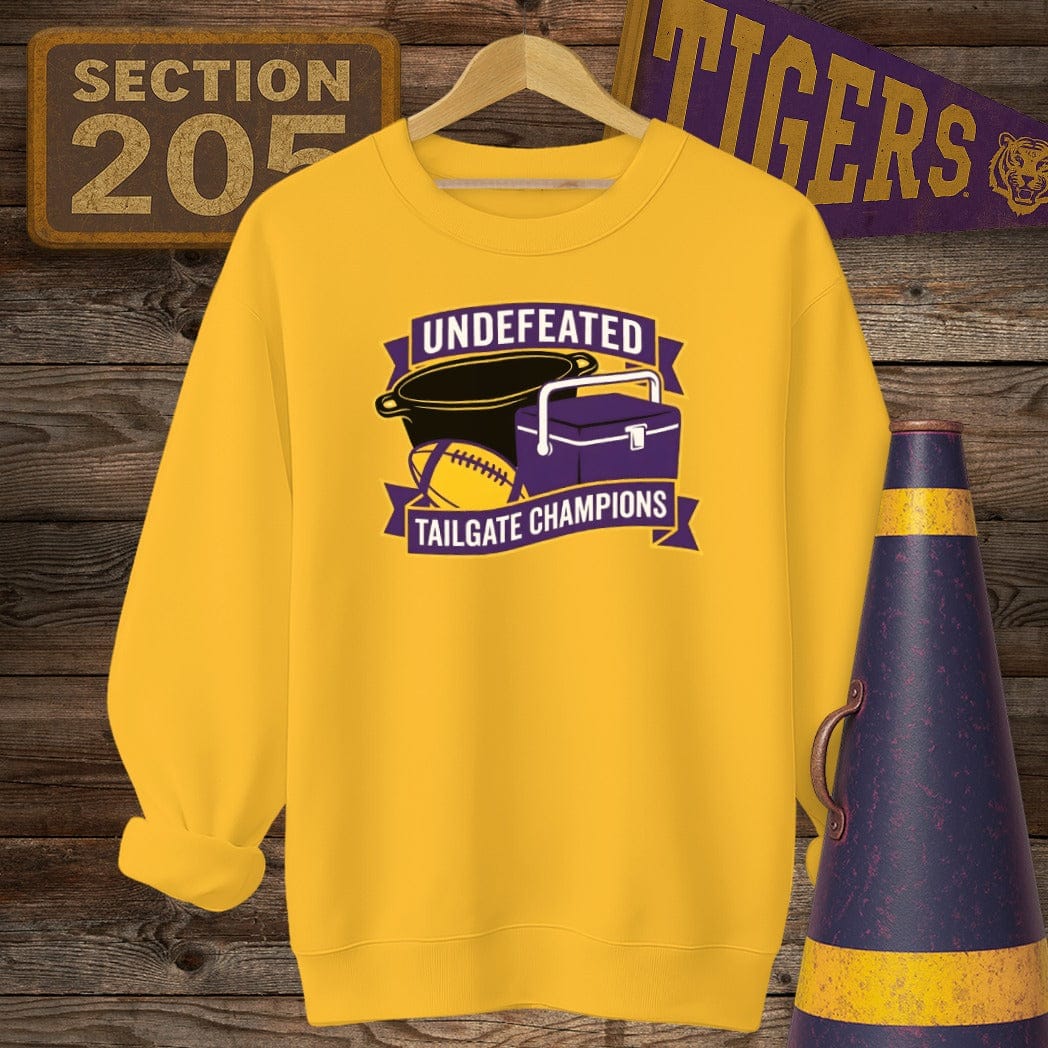 S / Gold Louisiana Tailgate Champions Sweatshirt by Laissez Faire Wear