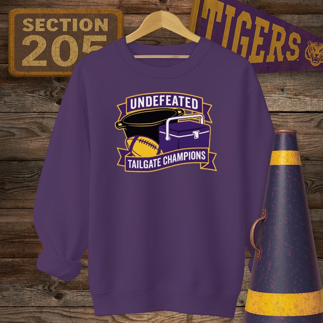 S / Purple Louisiana Tailgate Champions Sweatshirt by Laissez Faire Wear