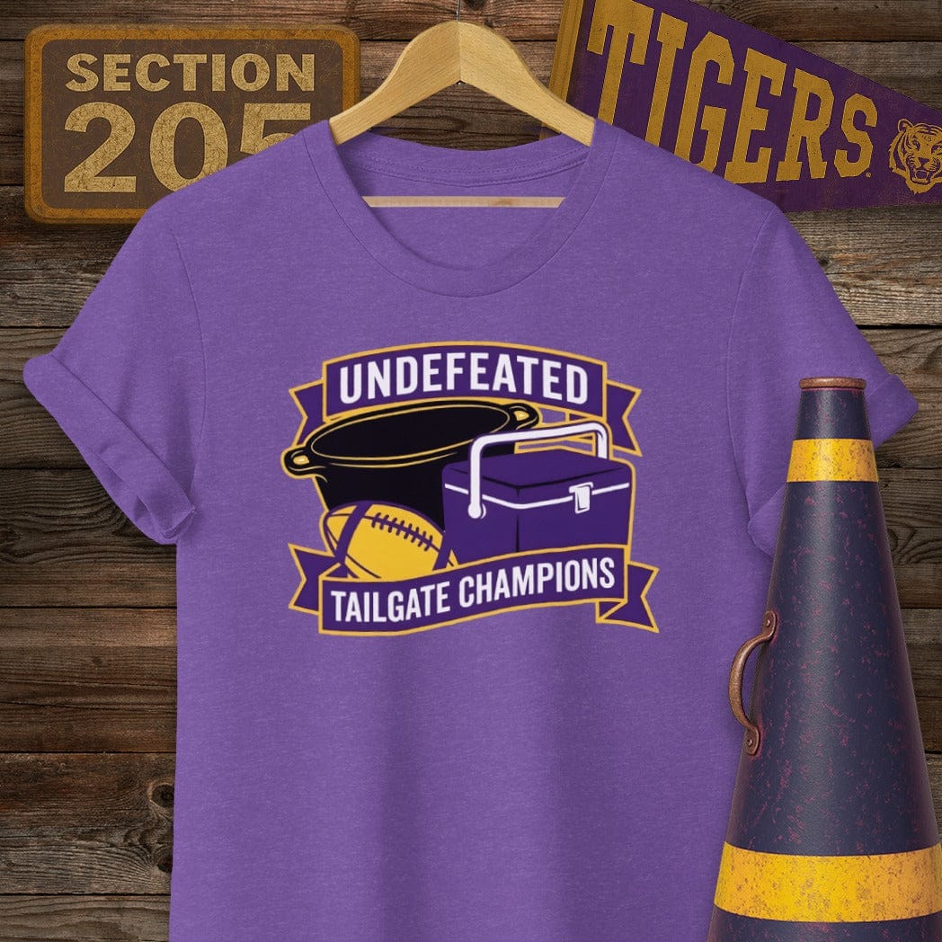 S / Heather Purple Louisiana Tailgate Champions T-Shirt by Laissez Faire Wear