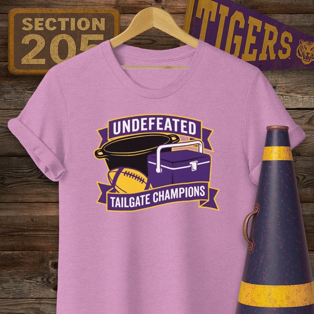 S / Heather Radiant Orchid Louisiana Tailgate Champions T-Shirt by Laissez Faire Wear