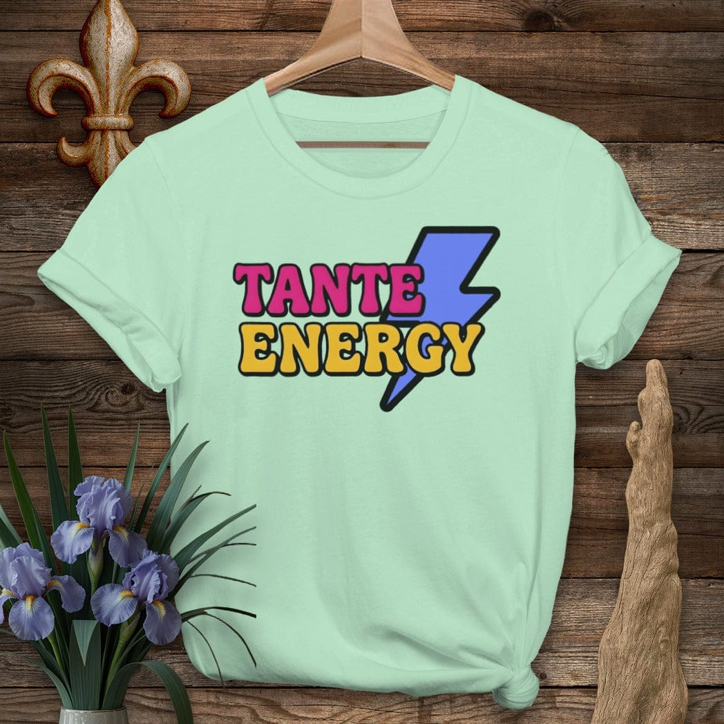 S / Mint Green Louisiana Tante Energy T-Shirt by Laissez Faire Wear
