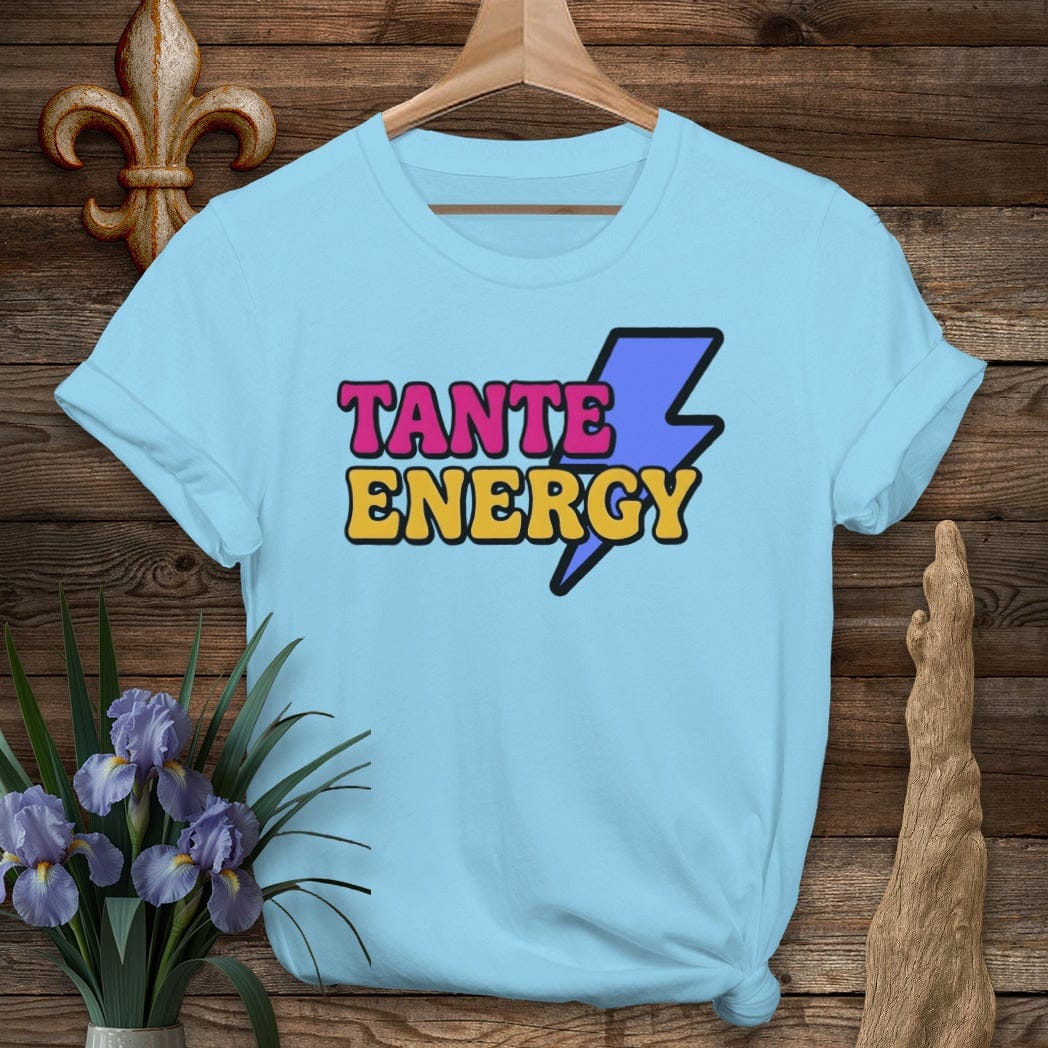 S / Sky Louisiana Tante Energy T-Shirt by Laissez Faire Wear