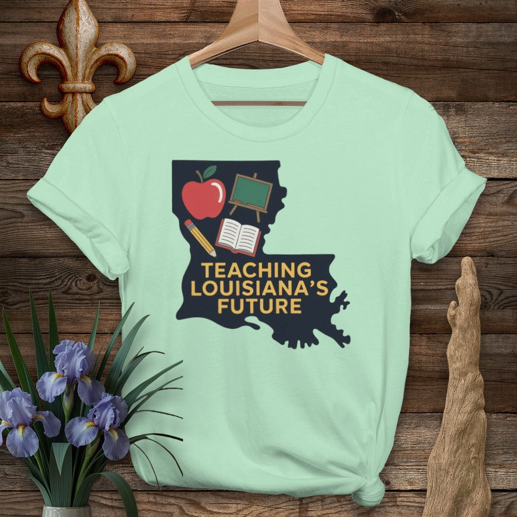 S / Mint Green Louisiana Teaching Louisiana's Future T-Shirt by Laissez Faire Wear