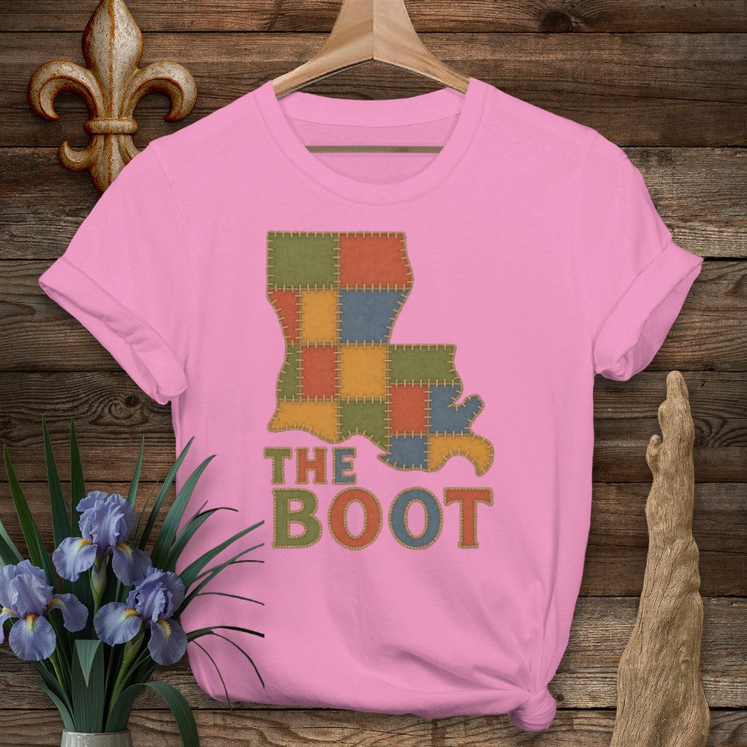 S / Azalea Louisiana The Boot Patchwork T-Shirt by Laissez Faire Wear