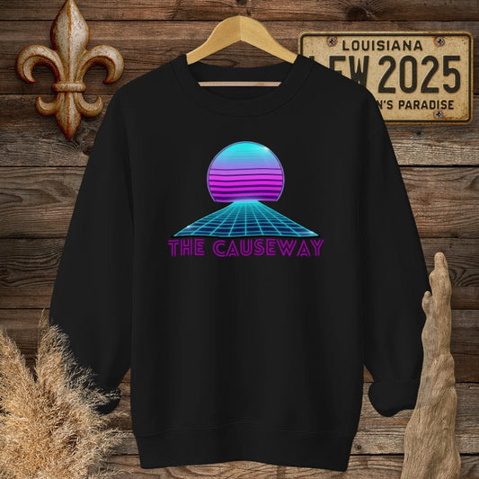 S / Black Louisiana The Causeway Sweatshirt by Laissez Faire Wear